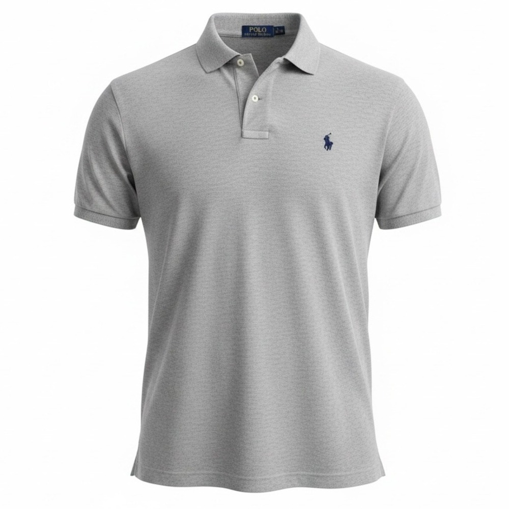 Polo Ralph Lauren Men's XL Gray Pima Soft Touch Cotton Short Sleeve Polo Shirt